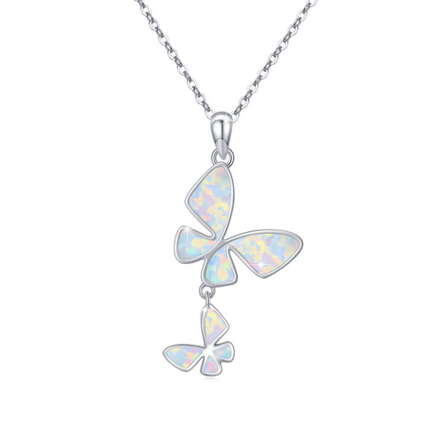 Butterfly Necklace Opal Necklace 925 Sterling Silver Butterfly Pendant Necklace Elegant Jewelry Gifts for Women Girls MotherS Day Gift Butterfly Necklace Opal Necklace 925 Sterling Silver Butterfly Pendant Necklace Elegant Jewelry Gifts for Women Girls MotherS Day Gift