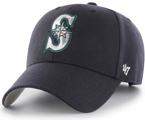 MLB Team Color Primary Logo MVP Adjustable Hat, Adult One Size Fits All - Seattle Mariners - Navy MLB Team Color Primary Logo MVP Adjustable Hat, Adult One Size Fits All - Seattle Mariners - Navy