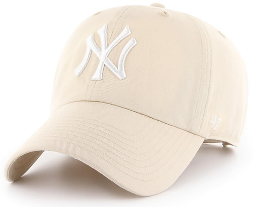 MLB Natural Clean Primary Logo Clean Up Adjustable Strap Hat Cap, Adult One Size Fits All (New York Yankees) MLB Natural Clean Primary Logo Clean Up Adjustable Strap Hat Cap, Adult One Size Fits All (New York Yankees)