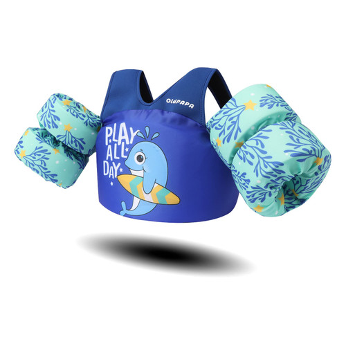 OldPapa Toddler Swim Vest, Kids Swim Vest Toddler Floaties for 30-60 lbs Boys & Girls, Float Jacket for Child 3-9 Year,Water Wings Swim Armband for Pool| Secure Buckles & Shoulder Straps