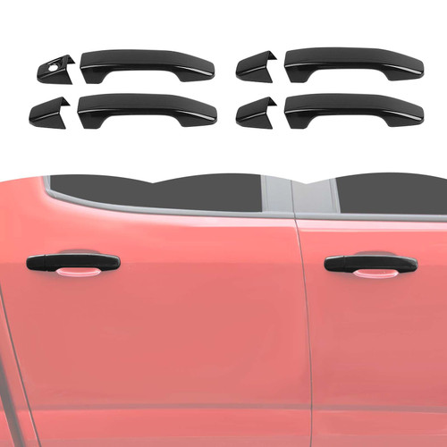 Door Handle Trim Cover Decoration Exterior Accessories Compatible with Chevrolet Colorado 2014-2024,for GMC Canyon 2014-2022,Black