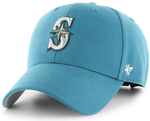 MLB Alternate Primary Logo MVP Structure Adjustable Hat, Adult One Size Fits All - Seattle Mariners - Teal MLB Alternate Primary Logo MVP Structure Adjustable Hat, Adult One Size Fits All - Seattle Mariners - Teal