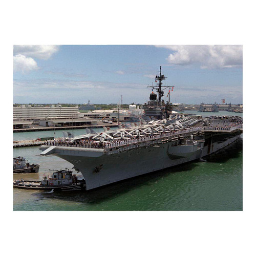- 1000 Piece Multicolor Jigsaw Puzzle - Aircraft Carrier USS Ranger (CV 61) Docks at Naval Station Pearl Harbor, Hawaii