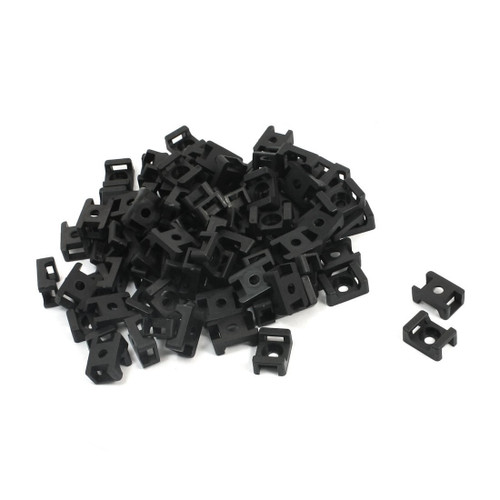 Uxcell Saddle Base Holder, 9mm Width Tie Cable 5mm Mount Screw, 100Pcs