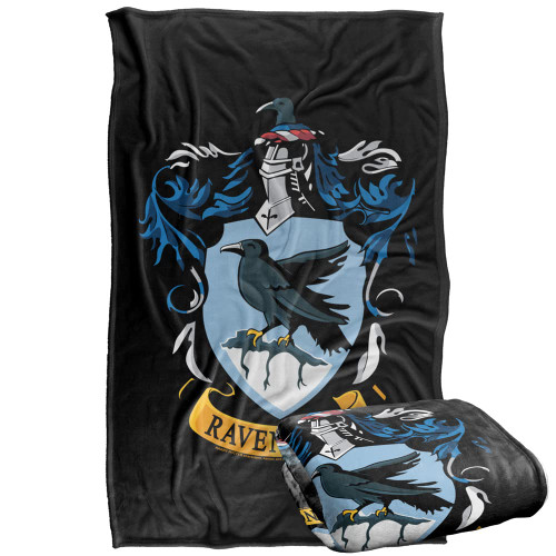 Harry Potter Ravenclaw Crest Black Silky Touch Super Soft Throw Blanket 36" x 58",Ravenclaw Crest