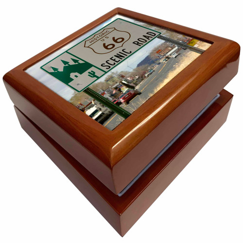 Road sign, Historic U.S. Route 66, Arizona - US03 DFR0035 - David R. Frazier, Jewelry Box jb-87842-1 Road sign, Historic U.S. Route 66, Arizona - US03 DFR0035 - David R. Frazier, Jewelry Box jb-87842-1