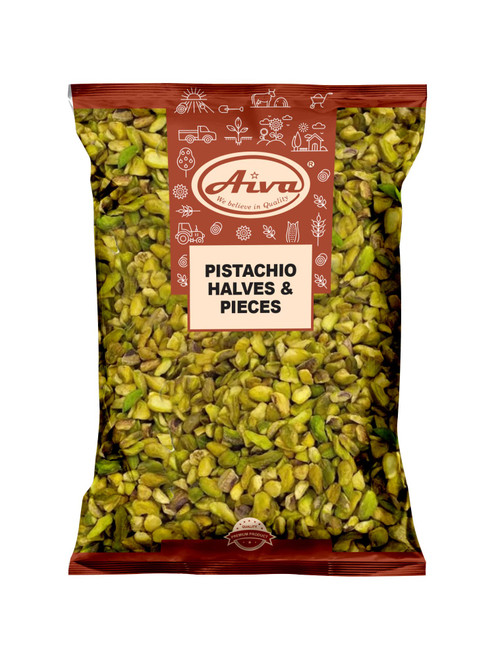 AIVA California Pistachios Halves and Pieces Raw Unsalted - 2 lb AIVA California Pistachios Halves and Pieces Raw Unsalted - 2 lb