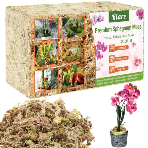 3.3 LB Premium Sphagnum Moss for Plants- 60QT Natural Long Fibered Sphagnum Peat Moss Plants Moss Dried, Carnivorous Plants Moss Orchid Potting Mix for Orchids, Carnivorous Plants, Succulent 3.3 LB Premium Sphagnum Moss for Plants- 60QT Natural Long Fibered Sphagnum Peat Moss Plants Moss Dried, Carnivorous Plants Moss Orchid Potting Mix for Orchids, Carnivorous Plants, Succulent