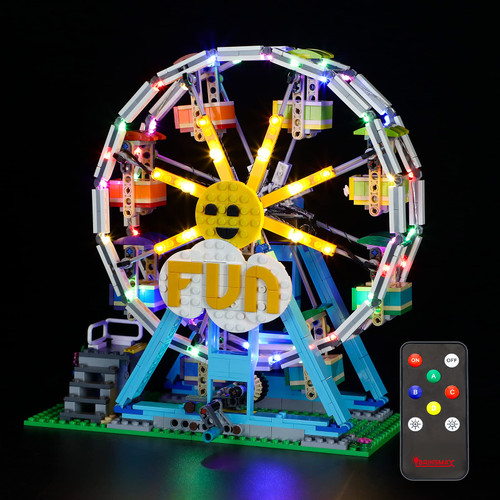 Creator 3-in-1 Ferris Wheel Led Lighting Kit -Compatible with Lego 31119 Building Blocks Model-Not Include The Lego Set
