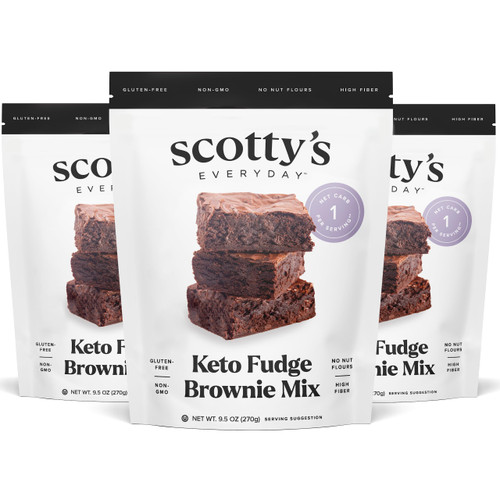 Keto Fudge Brownie Mix - Keto and Gluten Free Brownie Baking Mix - 1g Net Carbs Per Brownie- Sweetened with Allulose - No Erythritol, Easy to Bake - No Nut Flours - No Sugar Alcohols - Non-GMO - 9.5oz (Pack of 3) Keto Fudge Brownie Mix - Keto and Gluten Free Brownie Baking Mix - 1g Net Carbs Per Brownie- Sweetened with Allulose - No Erythritol, Easy to Bake - No Nut Flours - No Sugar Alcohols - Non-GMO - 9.5oz (Pack of 3)