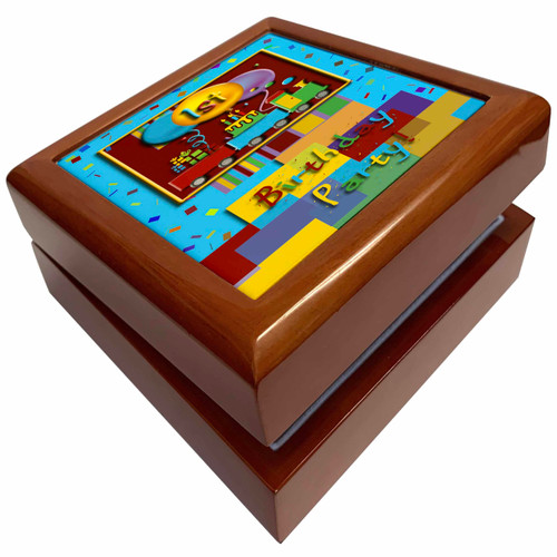 1st Choo Choo Train Birthday Party, Jewelry Box jb-20803-1