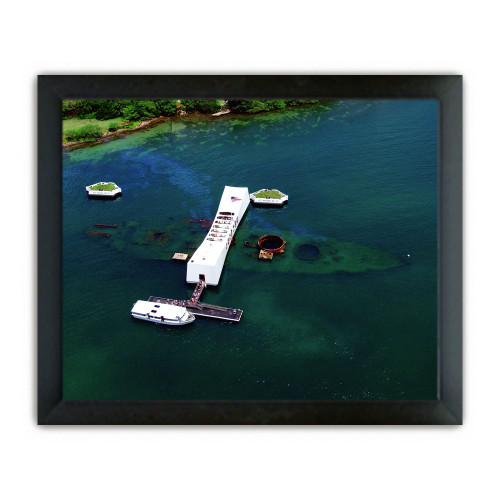 USS Arizona Memorial, Pearl Harbor, Hawaii 13"x16" Framed Photo (Finished Size) USS Arizona Memorial, Pearl Harbor, Hawaii 13"x16" Framed Photo (Finished Size)