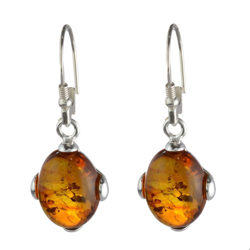Amber Earrings - Baltic Honey Amber Dangling Earrings "Piper" - Sterling Silver Jewelry Collection Amber Earrings - Baltic Honey Amber Dangling Earrings "Piper" - Sterling Silver Jewelry Collection