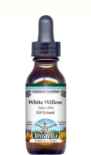White Willow Bark Glycerite Liquid Extract (1:5) - Chocolate Flavored (1 oz, ZIN: 513241) - 2 Pack