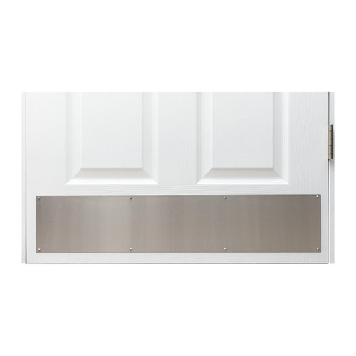 Stainless Steel Door Kick Plate Mop Plate Protection Plate, 6" x 34" Size, for Door Widths 35"+