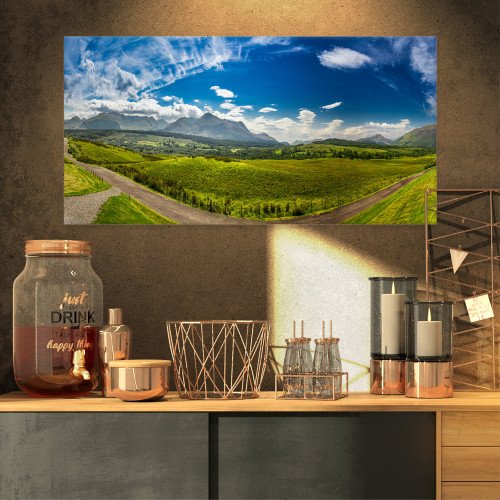PT11068-32-16 Scottish Highlands Panoramic View-Landscape Wall Art Canvas Print-32X16, 32x16 PT11068-32-16 Scottish Highlands Panoramic View-Landscape Wall Art Canvas Print-32X16, 32x16