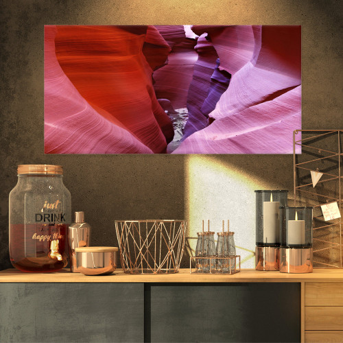Designart PT8828-32-16 Purple Antelope Canyon View-Landscape Photo Canvas Print-32x16, 32x16, Brown Designart PT8828-32-16 Purple Antelope Canyon View-Landscape Photo Canvas Print-32x16, 32x16, Brown