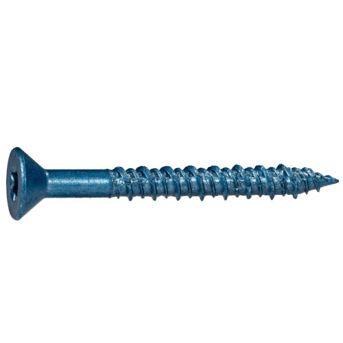 5/16" x 2-3/4" Blue Ruspert Coated Star Flat Head TorqueMaster Masonry Screws, 50 Pieces