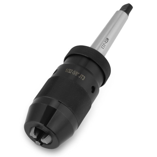 1-16mm Keyless Lathe Drill Chuck, Capacity 45# Steel Self Tighten Drill Chuck with MT2-JT3 Taper Arbor Keyless Drill Tool Attachment for Drill Machines, Milling Machines, Lathes