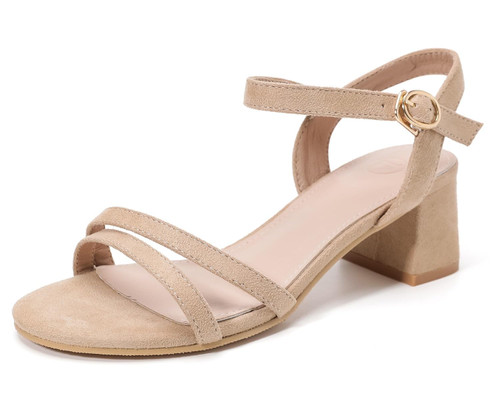 Women's Open Toe Ankle Strap Glitter Sandals Pumps Low Block Chunky Heels Wedding Dress Shoes US Size Beige 8 Women's Open Toe Ankle Strap Glitter Sandals Pumps Low Block Chunky Heels Wedding Dress Shoes US Size Beige 8