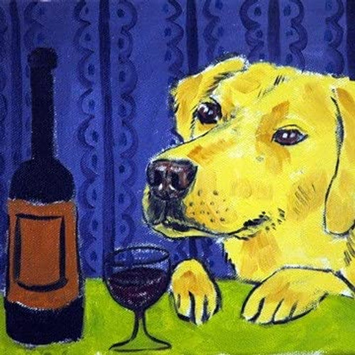 Harrier at the Wine Bar Dog Art coaster tile Gift Harrier at the Wine Bar Dog Art coaster tile Gift