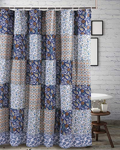 Greenland Home Pandora Shower Curtain, 72x72-inch, Blue