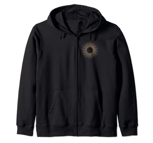 Twice in a Lifetime Total Solar 2024 Eclipse Design on Back Zip Hoodie