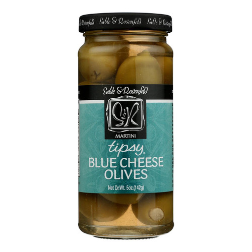 Sable and Rosenfeld Tipsy Blue Cheese Stuffed Olive, 5 Ounce - 6 per case.