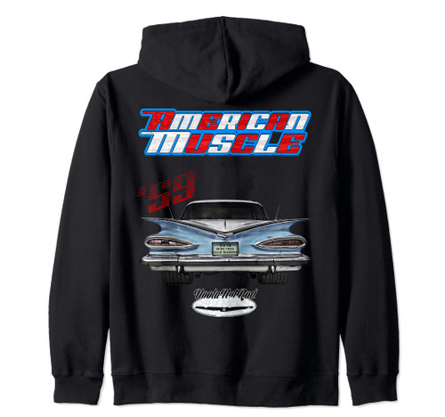 1959,59,Impala,Biscayne,Delray,BelAir,Rockabilly,Rock n Roll Zip Hoodie