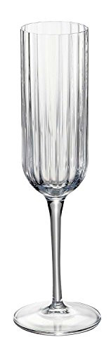 Luigi Bormioli 11283/01 Bach 7 oz Champagne Flute, Clear