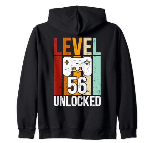 Level 56 Year Old 56th Birthday It's My 56th Bday Zip Hoodie