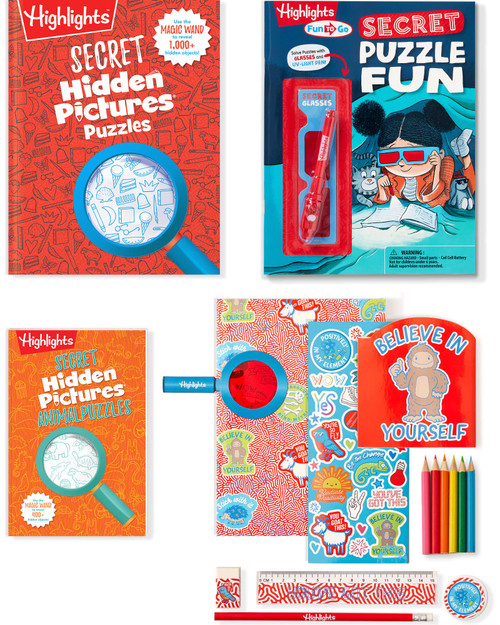 Highlights Secret Hidden Pictures Books and Stationery Bundle for Kids Ages 6+