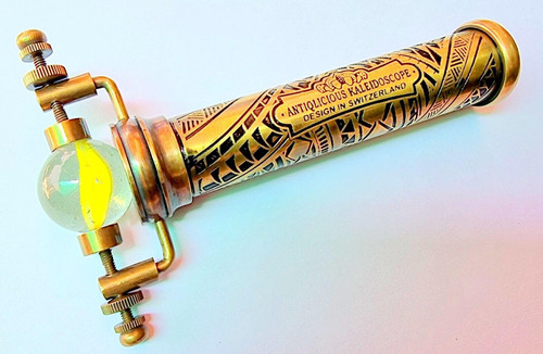 Kaleidoscope with Marble Eyepiece Classic Look Brass Kaleidoscope