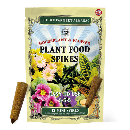 Houseplant & Flower Plant Food Mini Spikes - NPK 5-5-5 for Continuous Feeding and Vibrant Colors (72 Mini Spikes)