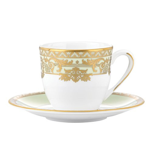 Lenox Marchesa Rococo Leaf Espresso Cup and Saucer