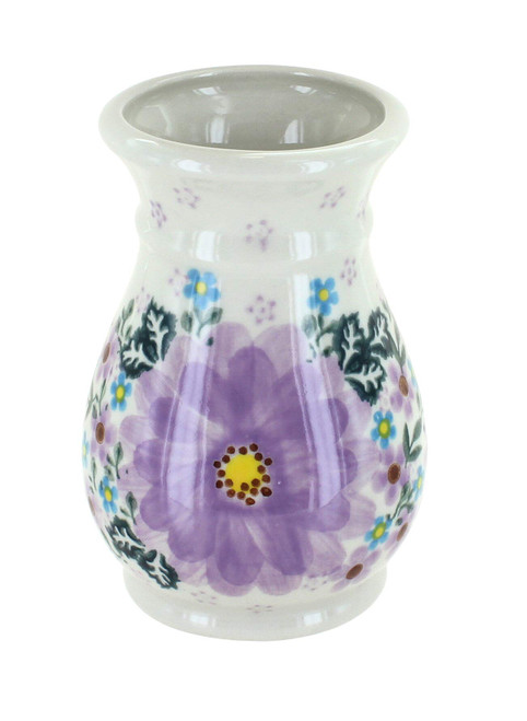 Blue Rose Polish Pottery Lilac Garden Small Vase