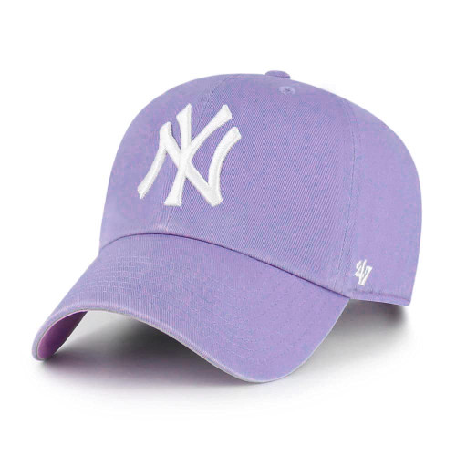 MLB New York Yankees Ball Park Clean Up Adjustable Hat, Adult One Size Fits All (New York Yankees Lavender Pink)
