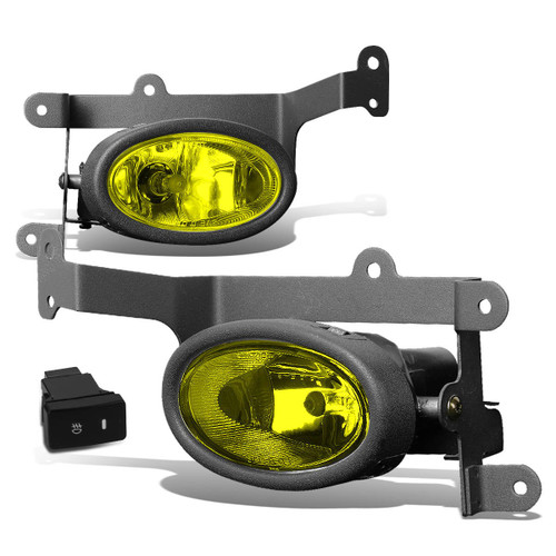 Front Bumper Driving Fog Lights Lamps Compatible with Honda Civic Coupe 2-Door 2006 2007 2008, Driver and Passenger Side, Amber Lens