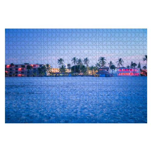 Fort Myers Beach 1000 Piece Wooden Jigsaw Puzzle DIY Children Educational Puzzles Adult Decompression Gift Creative Games Toys Puzzles Home Decor