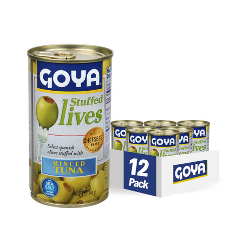 Foods Manzanilla Olives Stuffed with Tuna, 5.25 Ounce (Pack of 12)