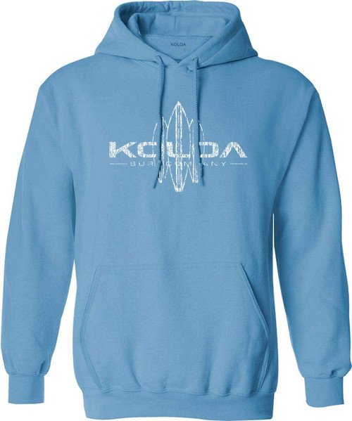 Koloa Surf Company -Vintage Surfboard Hoodies-Hooded Sweatshirt (Aquatic Blue,L)