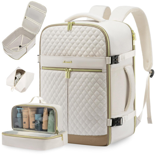 Carry On Travel Backpack for Women, 40L Personal Item Travel Bag Flight Approved, TSA Large Backpack for 17'' Laptop, Waterproof Weekender Business Hiking Bag with 3 Packing Cubes Carry On Travel Backpack for Women, 40L Personal Item Travel Bag Flight Approved, TSA Large Backpack for 17'' Laptop, Waterproof Weekender Business Hiking Bag with 3 Packing Cubes