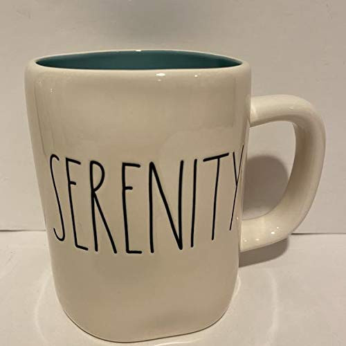 Rae Dunn SERENITY Mug Turquoise inside - Ceramic