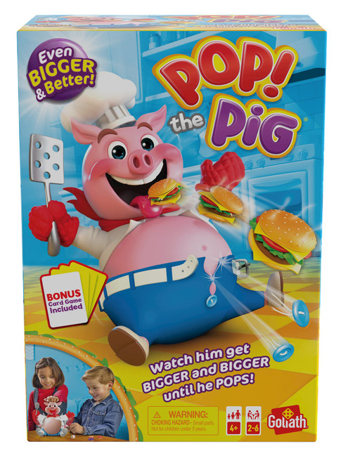 Pop The Pig (Bigger & Better) w/Greedy Granny Old Maid Card Game, Multi Color