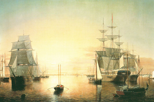 Boston Harbor-Lane - Canvas OR FINE Print Wall Art