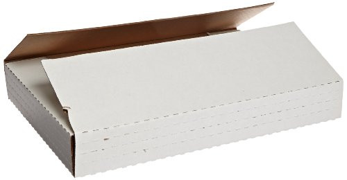 Aviditi MIBMROS Corrugated Easy-Fold Mailer, 15" Length x 11-1/8" Width x 2" Height, White (Bundle of 50)