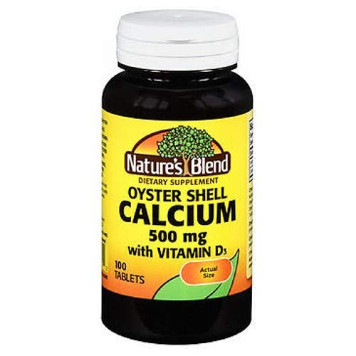 Oyster Shell Calcium 500mg with Vitamin D3, 100 Tablets (Pack of 4)
