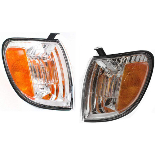 : For 2000 2001 2002 2003 2004 Toyota Tundra Turn Signal Light Assembly Driver & Passenger Side Pair w/Bulbs - For TO2530135 TO2531135 (Extended Cab Pickup | Access Cab | Standard Cab)