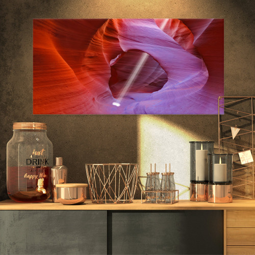 PT8751-32-16 Red Orange Antelope Canyon-Landscape Photo Canvas Art Print-32x16, 32x16, Purple PT8751-32-16 Red Orange Antelope Canyon-Landscape Photo Canvas Art Print-32x16, 32x16, Purple