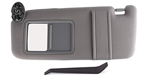 SouthWit Drivers Left Sun Visor Replaces for 2007 2008 2009 2010 2011 Toyota Camry/Hybrid Sunvisor - Replaces #74320-06780-B0, 74320-33B81-B0-Gray